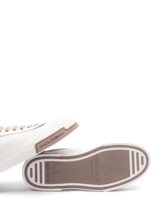  돌체앤가바나 카프스킨 포르토피노 요트 스니커즈 A20190 A6678 White - DOLCE & GABBANA