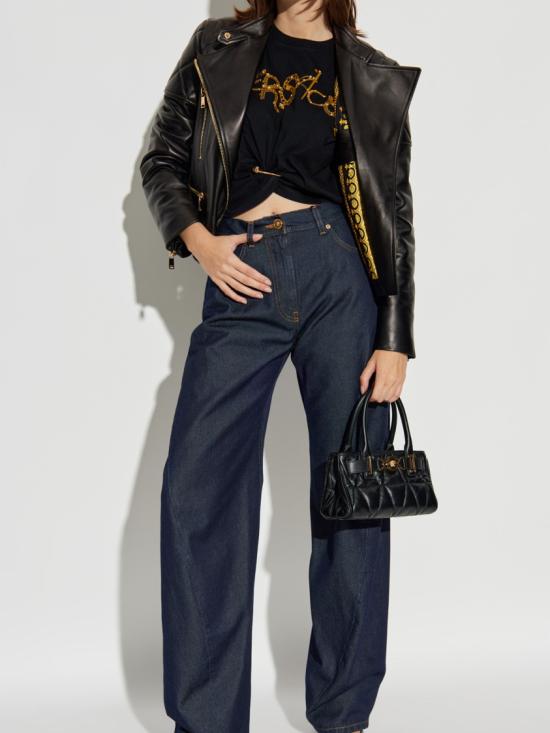 25FW 베르사체 가죽 자켓 1020584 1A14855 Black - VERSACE