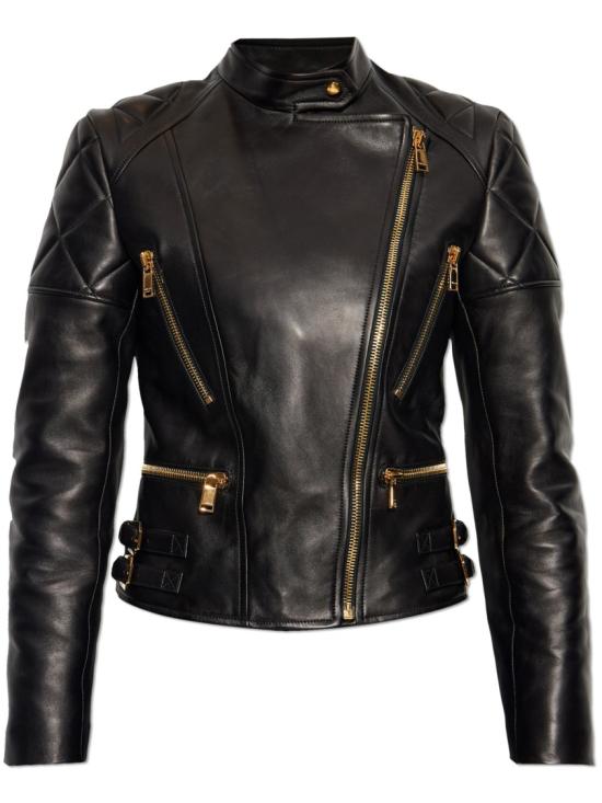 25FW 베르사체 가죽 자켓 1020584 1A14855 Black