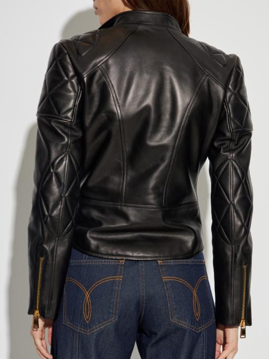 25FW 베르사체 가죽 자켓 1020584 1A14855 Black - VERSACE