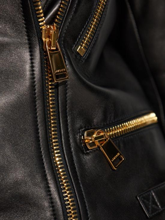 25FW 베르사체 가죽 자켓 1020584 1A14855 Black - VERSACE