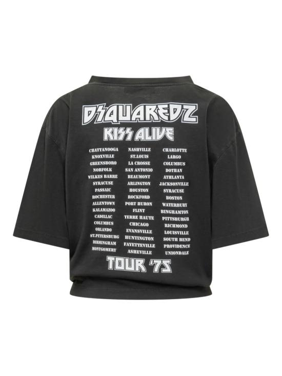 25FW 디스퀘어드2 반팔 티셔츠 S72GD0611 D20035 Black - DSQUARED2