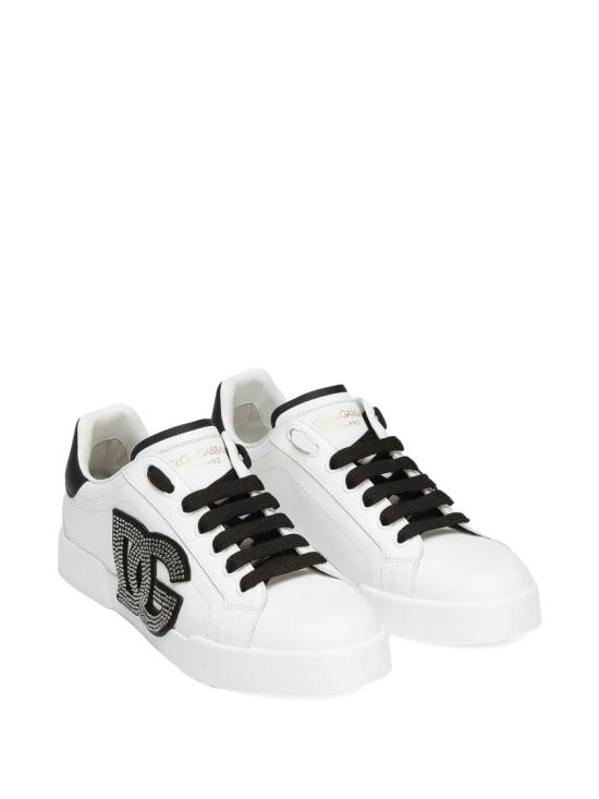  돌체앤가바나 카프스킨 포르트피노 라이트 스트로벨 스니커즈 CK2341 AI411 White - DOLCE & GABBANA