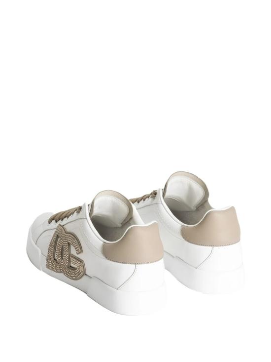 돌체앤가바나 카프스킨 포르트피노 라이트 스트로벨 스니커즈 CK2341 AI411 White - DOLCE & GABBANA