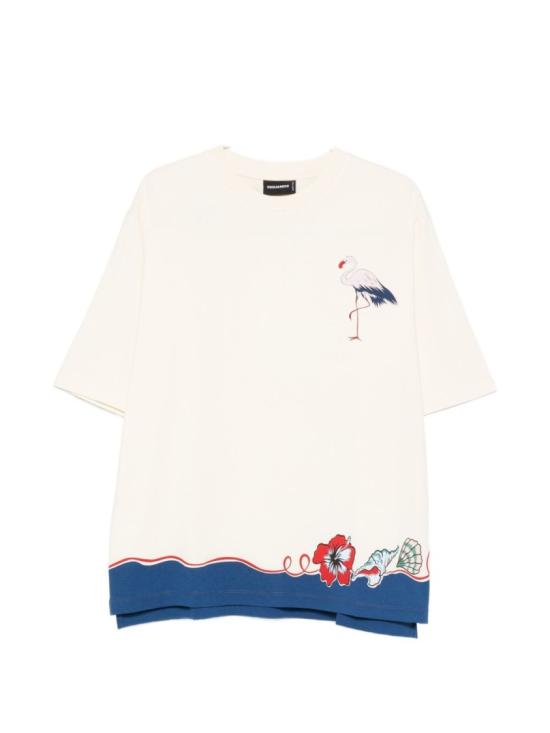 26SS 디스퀘어드2 반팔 티셔츠 S71GD1644 D20020 103 Neutrals
