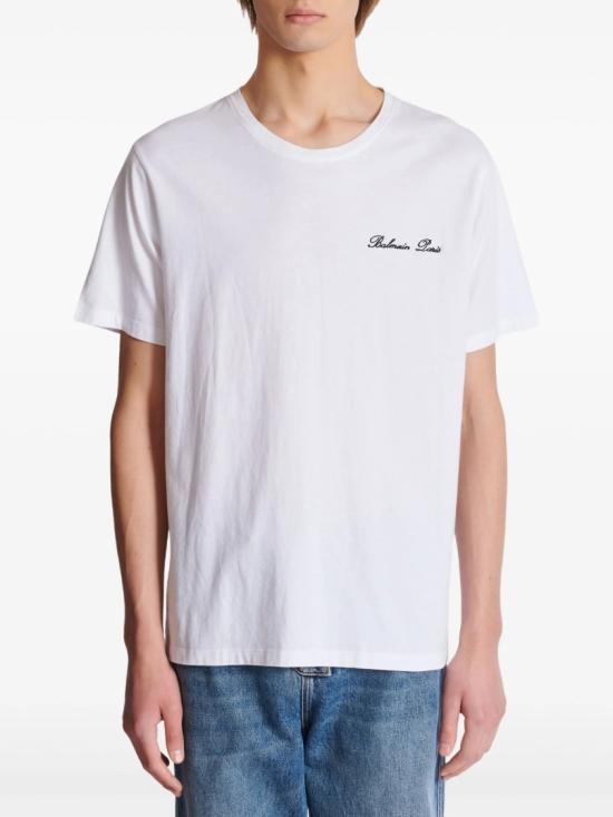 26SS 발망 반팔 티셔츠 FH1EG000 BC68 White - BALMAIN