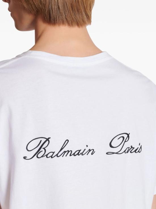 26SS 발망 반팔 티셔츠 FH1EG000 BC68 White - BALMAIN