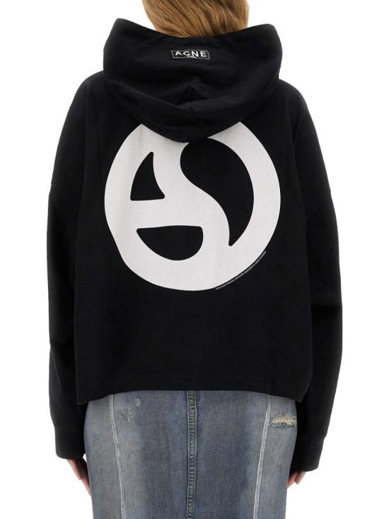  아크네 스튜디오 후드 티셔츠 CI0161 900 Black - ACNE STUDIOS