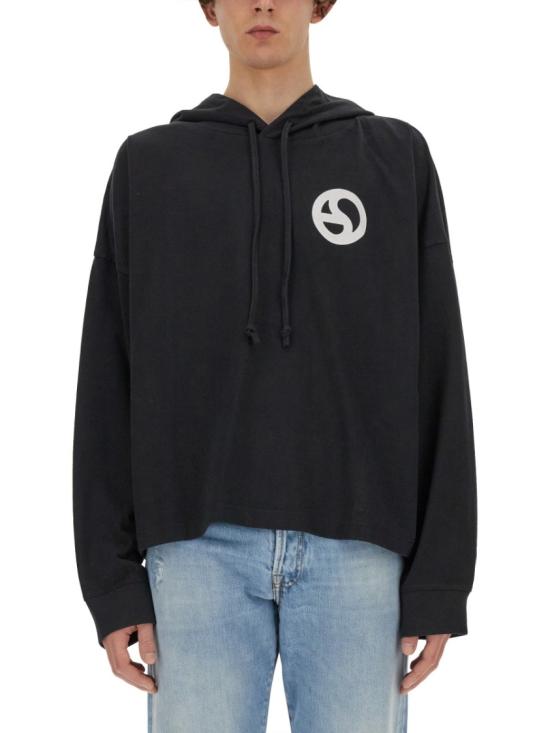  아크네 스튜디오 후드 티셔츠 CI0161 900 Black - ACNE STUDIOS