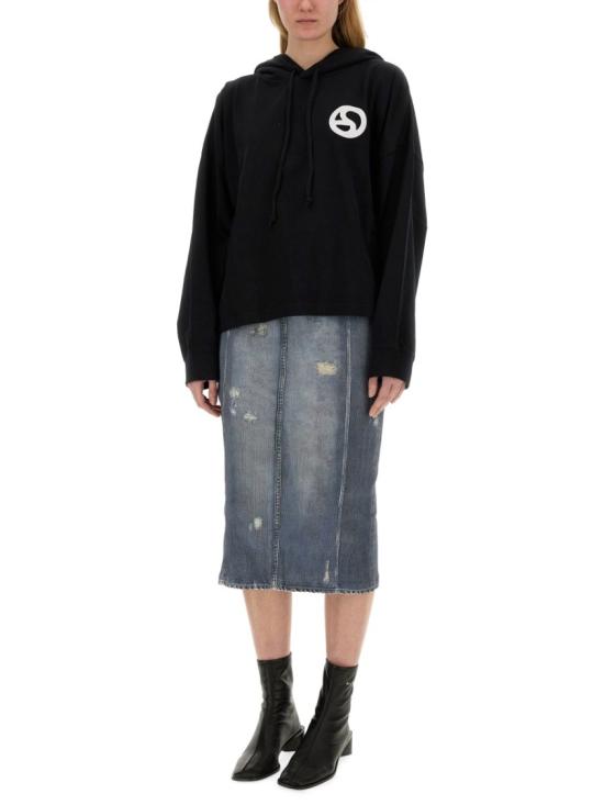  아크네 스튜디오 후드 티셔츠 CI0161 900 Black - ACNE STUDIOS