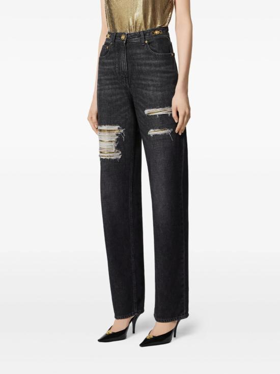 25FW 베르사체 데님 팬츠 1020410 1A14809 Black - VERSACE