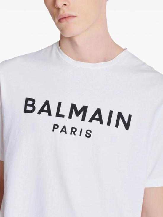 발망 반팔 티셔츠 FH1EG000 BB73 White - BALMAIN