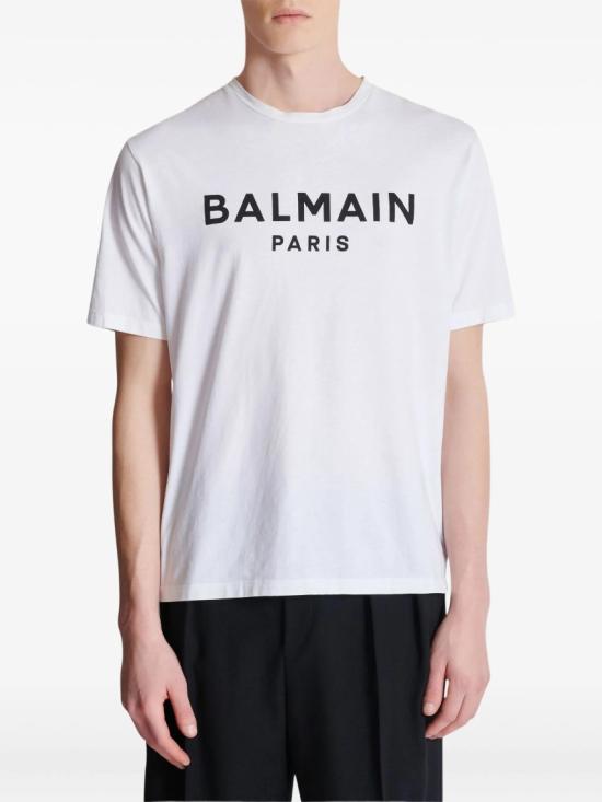  발망 반팔 티셔츠 FH1EG000 BB73 White - BALMAIN
