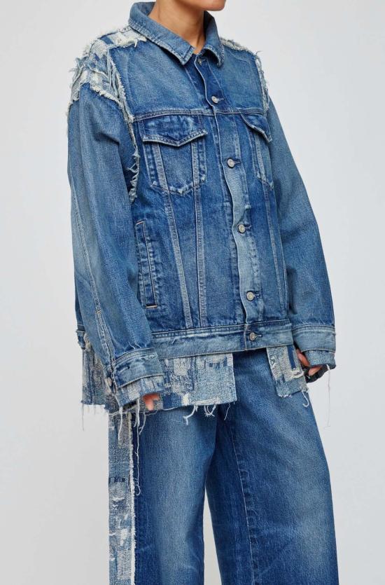  마우지 데님 자켓 무시 도허티 리메이크 오버사이즈 재킷 - MOUSSY