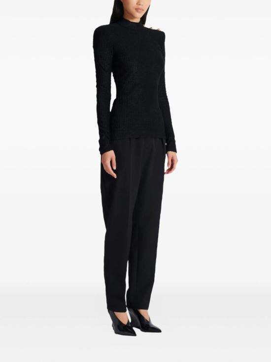 26SS 발망 긴팔 티셔츠 GF1AR962 JL42 Black - BALMAIN