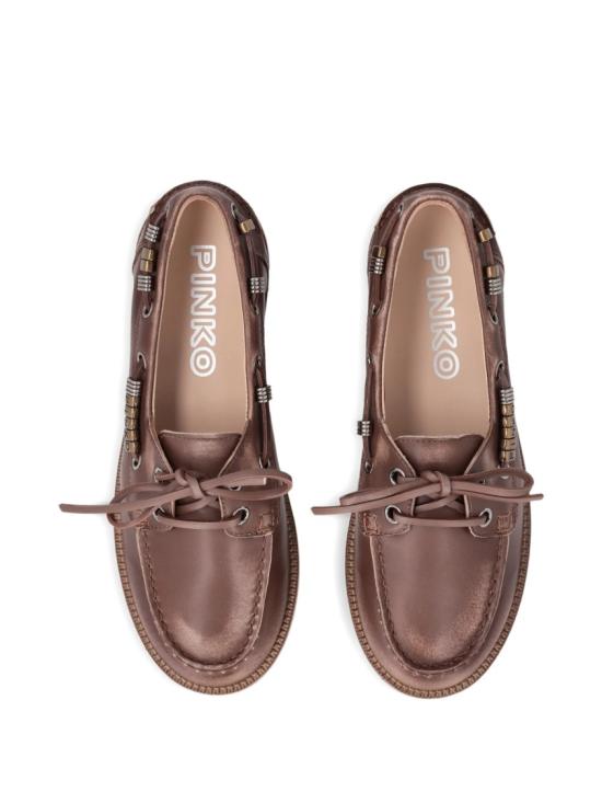26SS 핑코 플랫 슈즈 SD0539 P001 Brown - PINKO