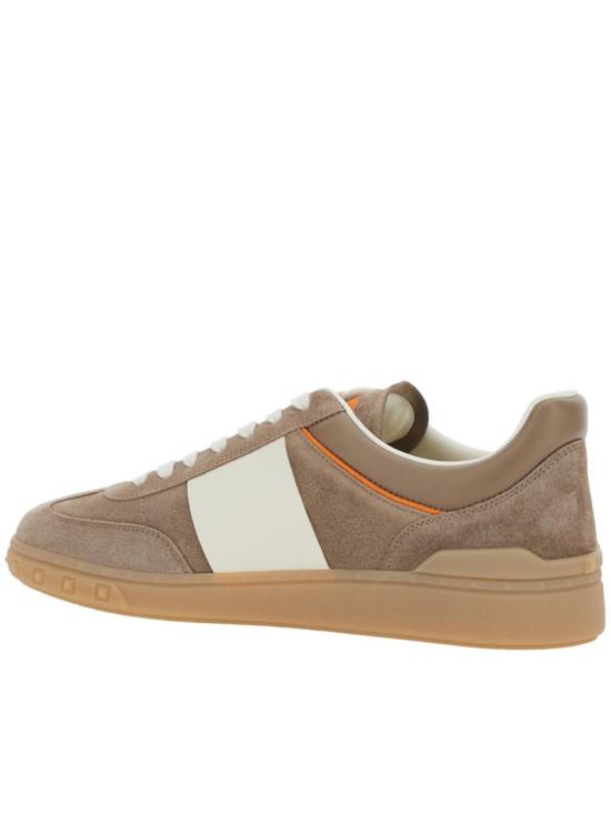 26SS 발렌티노 가라바니 크러스트 레더 나일론 업빌리지 로우 탑 스니커즈 8Y2S0H77LAL Neutrals - VALENTINO GARAVANI