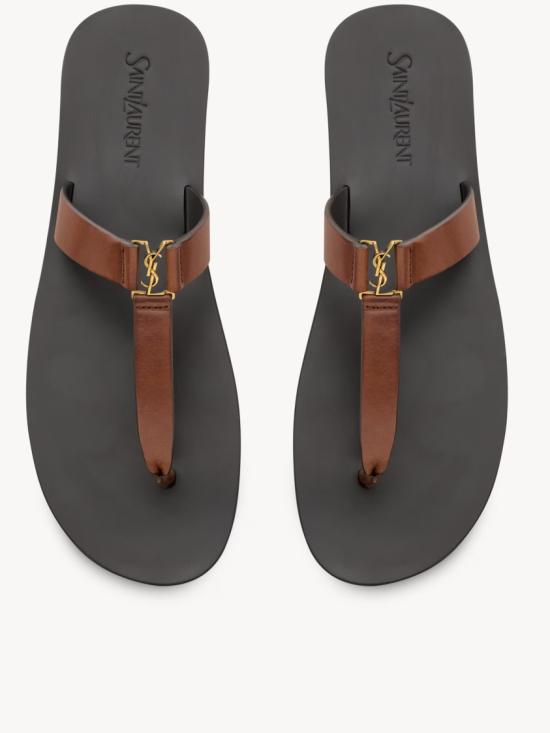 26SS 생로랑 뮬/슬리퍼 825294 DWETT Brown - SAINT LAURENT