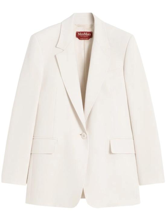 26SS 막스마라 라펠 싱글 브레스트 자켓 라펠 싱글 브레스트 자켓 2616041025600 White