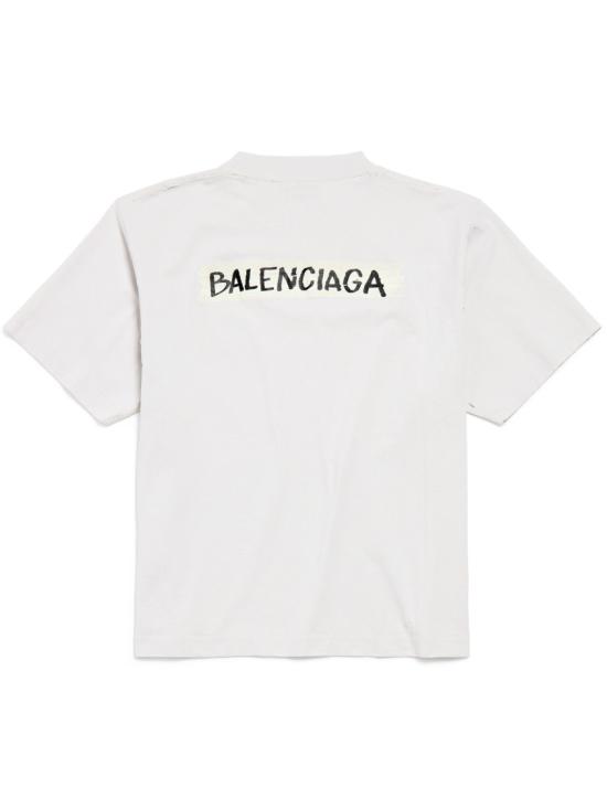 26SS 발렌시아가 마스킹 테이프 티셔츠 850990 TTVL6 White - BALENCIAGA