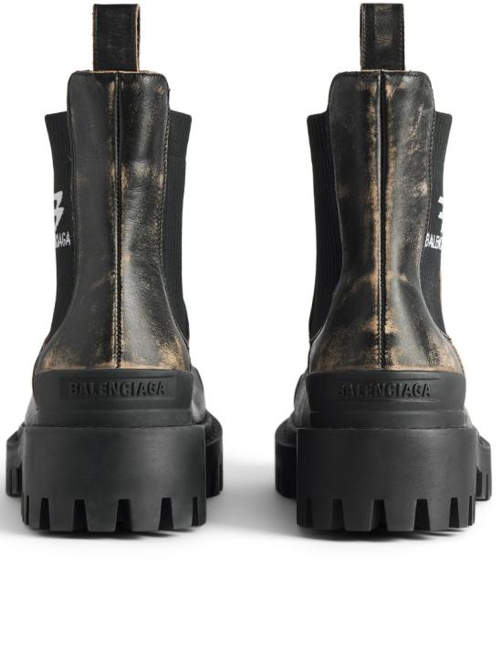 26SS 발렌시아가 스트라이크 첼시 부츠 854082 WB228 Black - BALENCIAGA