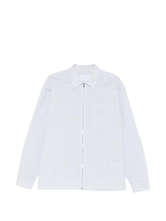 26SS 프라다 코튼 지퍼 셔츠 코튼 지퍼 셔츠 SC855 189H White