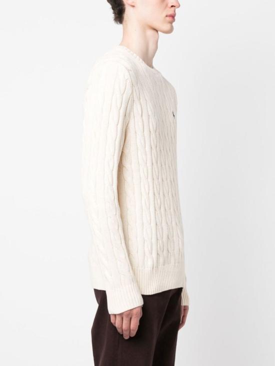  폴로 랄프로렌 로고 자수 케이블 니트 스웨터 710 775885 Neutrals - POLO RALPH LAUREN