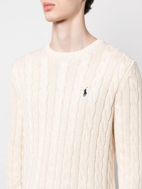  폴로 랄프로렌 로고 자수 케이블 니트 스웨터 710 775885 Neutrals - POLO RALPH LAUREN
