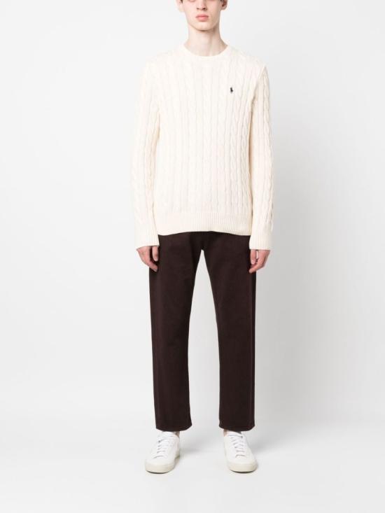  폴로 랄프로렌 로고 자수 케이블 니트 스웨터 710 775885 Neutrals - POLO RALPH LAUREN