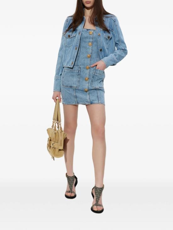 26SS 발망 데님 자켓 GF1TC215 DG11 Blue - BALMAIN
