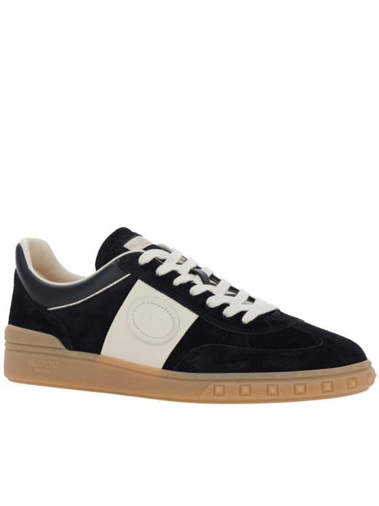 26SS 발렌티노 가라바니 크러스트 레더 나일론 업빌리지 로우 탑 스니커즈 8Y2S0H77LAL Black - VALENTINO GARAVANI