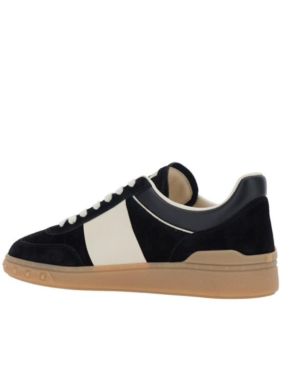 26SS 발렌티노 가라바니 크러스트 레더 나일론 업빌리지 로우 탑 스니커즈 8Y2S0H77LAL Black - VALENTINO GARAVANI