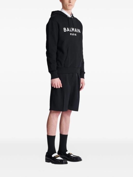 26SS 발망 후드 티셔츠 GH1JR007 BD45 Black - BALMAIN