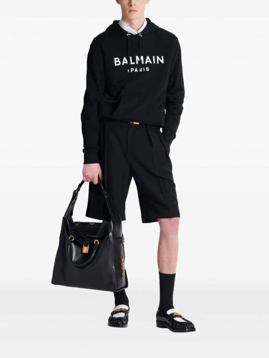 26SS 발망 후드 티셔츠 GH1JR007 BD45 Black - BALMAIN