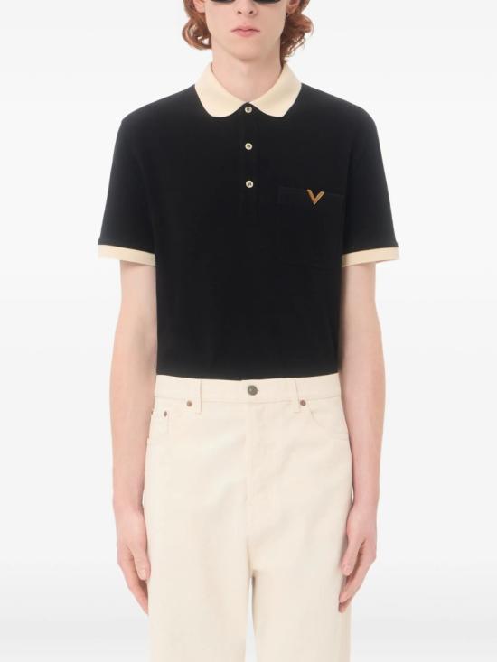 26SS 발렌티노 가라바니 폴로 티셔츠 8V0MH01KBGT Black - VALENTINO GARAVANI
