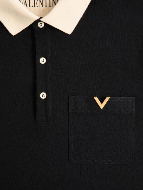 26SS 발렌티노 가라바니 폴로 티셔츠 8V0MH01KBGT Black - VALENTINO GARAVANI
