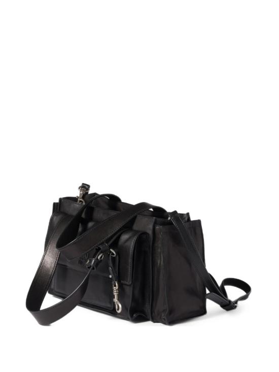  미우미우 유틸리테 나파 레더 탑 핸들 백 5BG335 2G7Q Black - MIU MIU