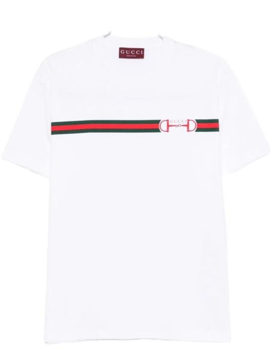 26SS 구찌 프린트 코튼 저지 티셔츠 837959 XJHM5 White