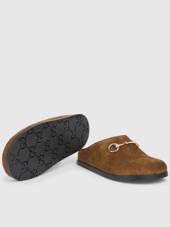 26SS 구찌 뮬 홀스빗 855409 AAF53 Brown - GUCCI