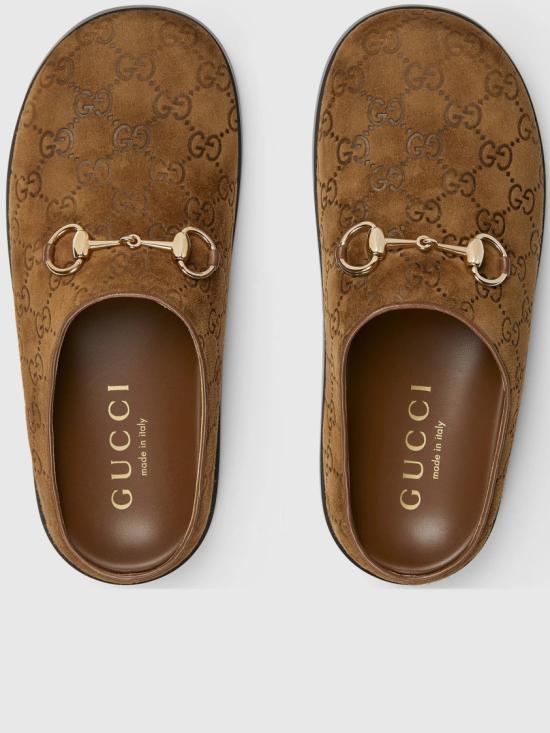26SS 구찌 뮬 홀스빗 855409 AAF53 Brown - GUCCI