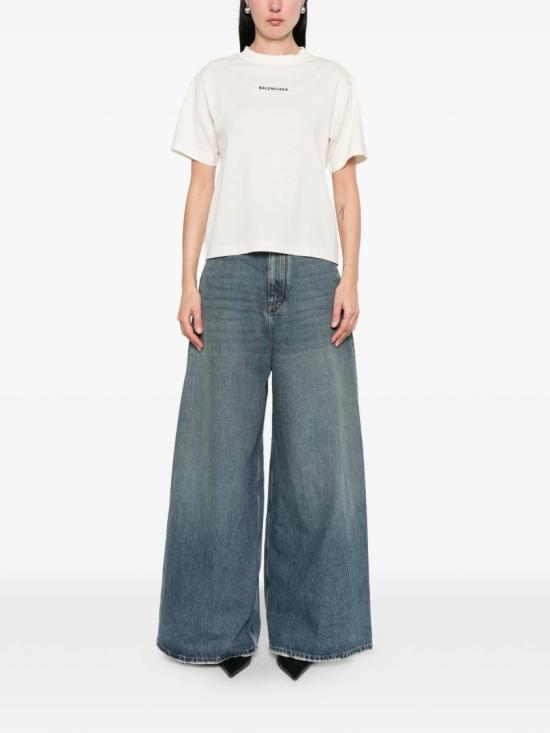 26SS 발렌시아가 백 미디엄 핏 티셔츠 850990 TTVJ1 White - BALENCIAGA