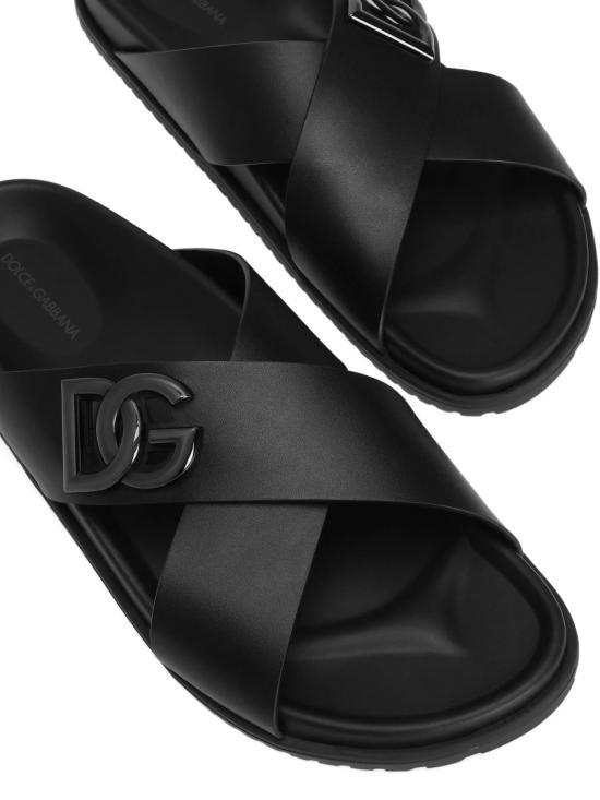 26SS 돌체앤가바나 뮬/슬리퍼 A80525 A9Q67 Black - DOLCE & GABBANA