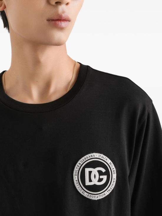 26SS 돌체앤가바나 DG 패치 코튼 티셔츠 G8PN9Z G7PZF Black - DOLCE & GABBANA