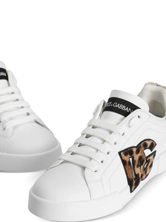 26SS 돌체앤가바나 포르토피노 라이트 스트로벨 레더 스니커즈 CK2395 A0225 White - DOLCE & GABBANA