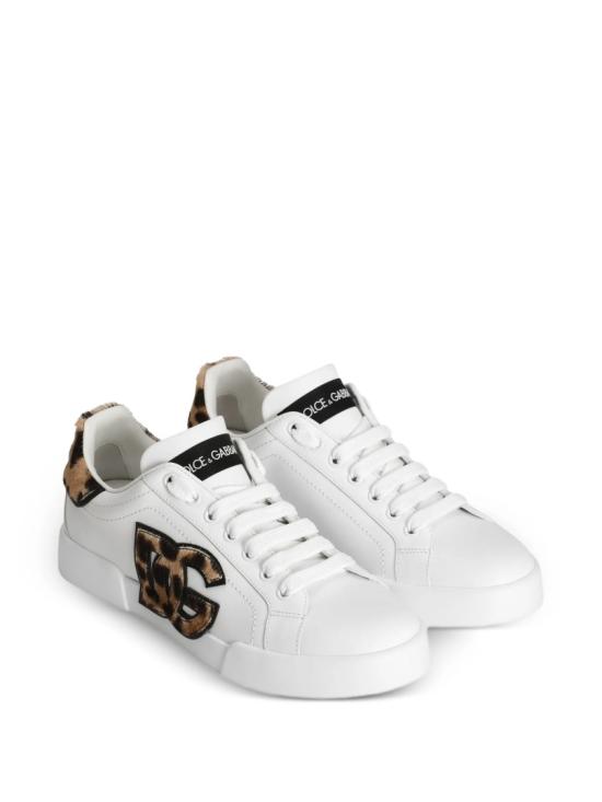 26SS 돌체앤가바나 포르토피노 라이트 스트로벨 레더 스니커즈 CK2395 A0225 White - DOLCE & GABBANA