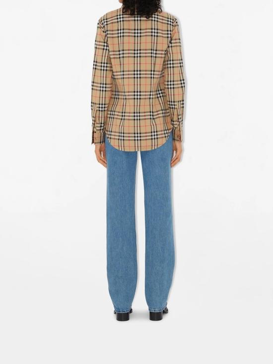 26SS 버버리 라프윙 체크 롱 슬리브 셔츠 8111847 Neutrals - BURBERRY