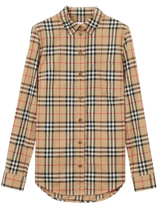26SS 버버리 라프윙 체크 롱 슬리브 셔츠 8111847 Neutrals