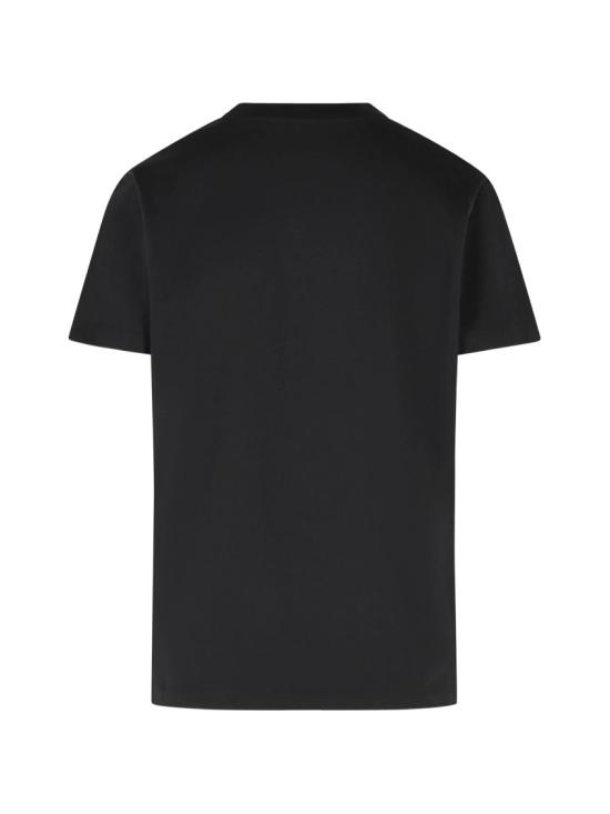 26SS 몽클레어 자수 로고 코튼 티셔츠 8C00029 89AUO Black - MONCLER