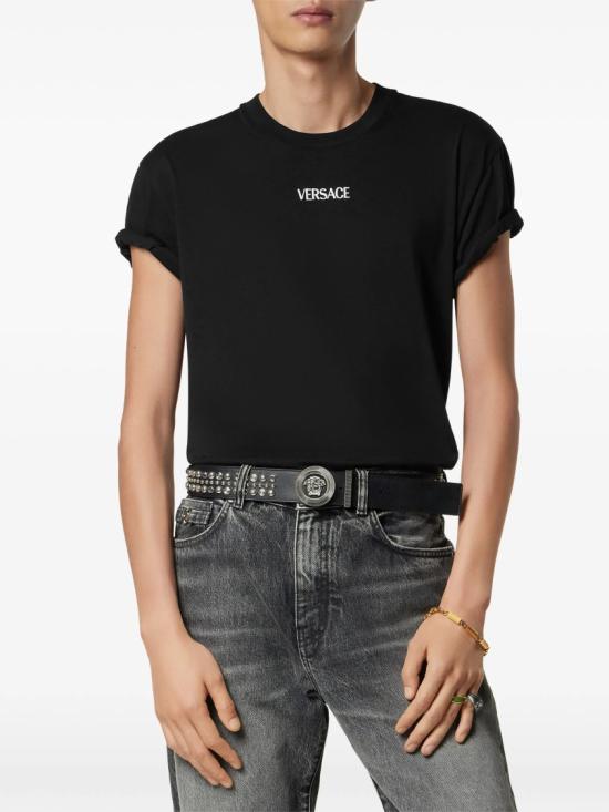 26SS 베르사체 반팔 티셔츠 1013944 1A16455 Black - VERSACE