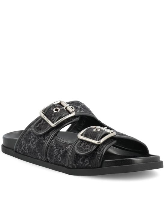 26SS 구찌 버클 슬라이드 샌들 831830 FAFPY Black - GUCCI